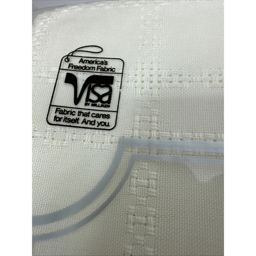 VTG Interlude‎ Permanent Press Soil Release Tablecloth Ivory  60 x 86 Oblong USA